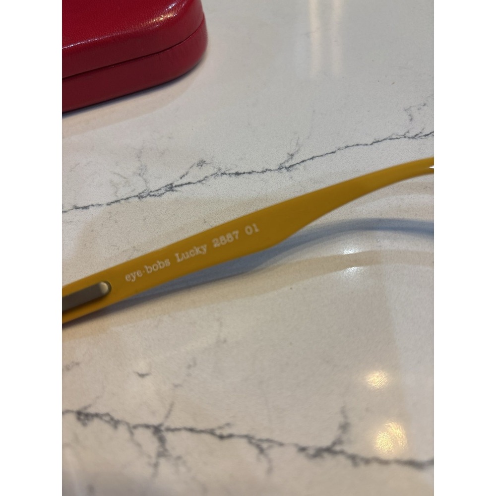 Eyebobs Red Yellow Rectangle Reading Glasses With… - image 3